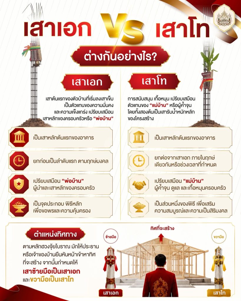 เสาเอก VS เสาโท ต่างกันอย่างไร?