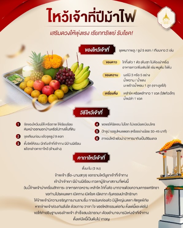 ไหว้เจ้าที่ปีม้าไฟ เสริมดวงให้พุ่งแรง