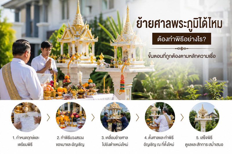 ย้ายศาลพระภูมิได้ไหม? วิธีทำพิธีที่ถูกต้อง